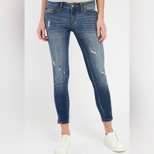 KanCan Twisted Seam Skinny Ankle Jeans